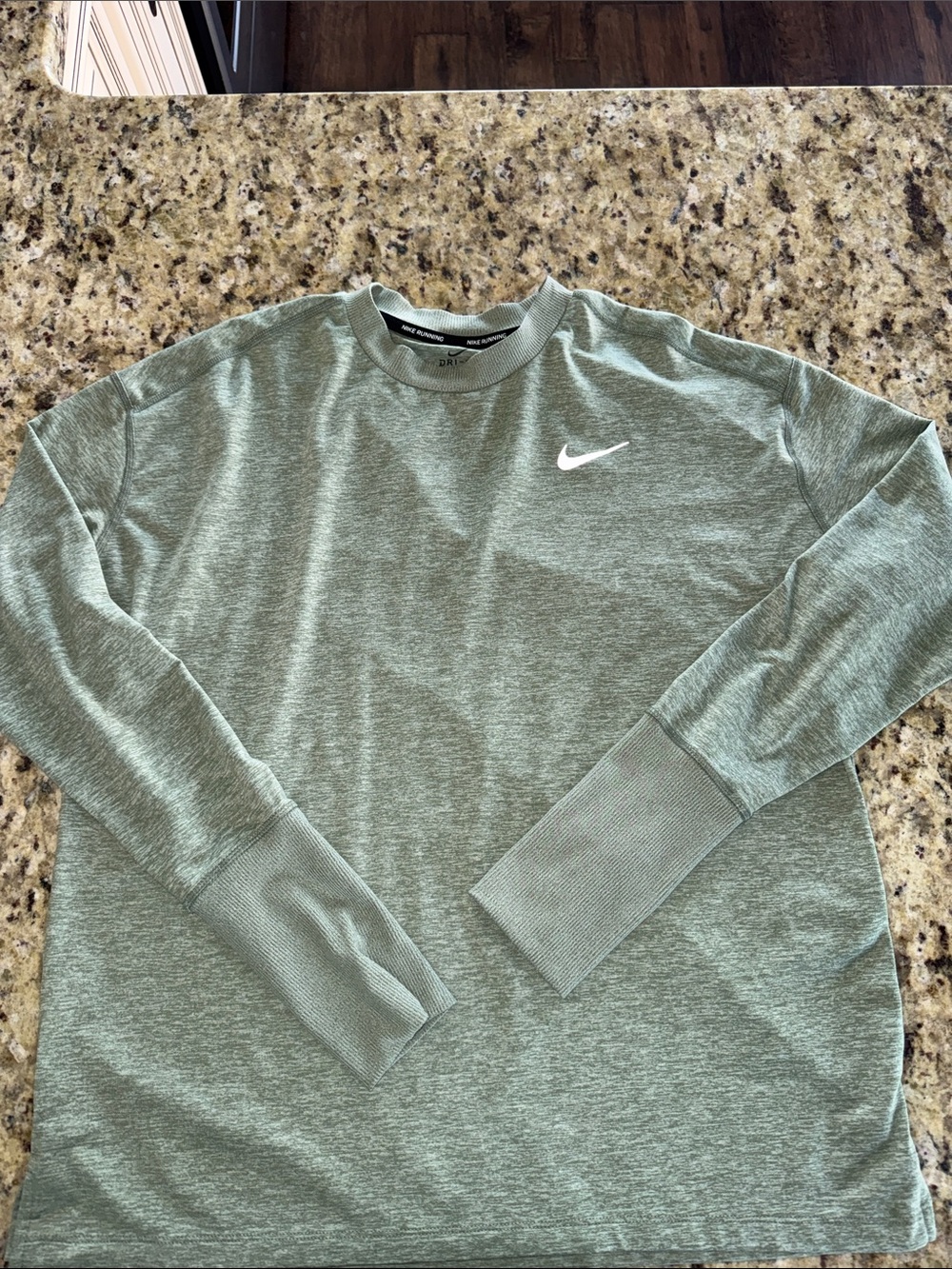 Nike Long Sleeve Dri-FIT Crew Shirt - Sage Green Heather